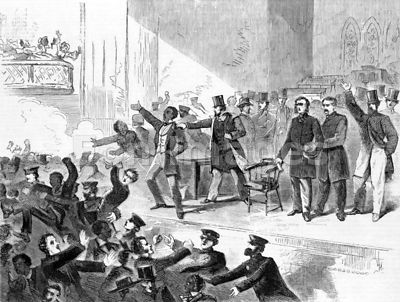 Confrontation at abolition rally in December 1860