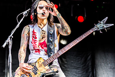 Ashley Purdy, bass, Black Veil Brides