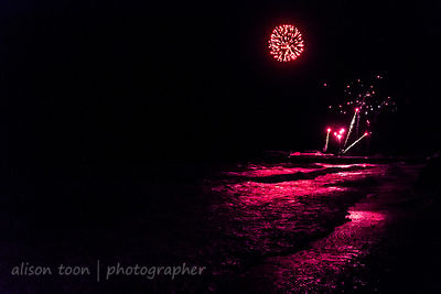 New Year's Day fireworks at Cromer Pier