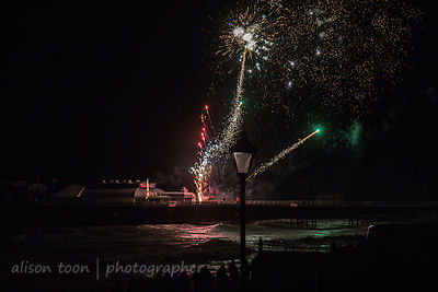 New Year's Day fireworks at Cromer Pier