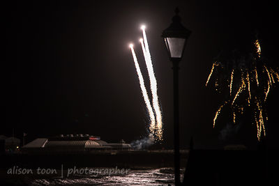 New Year's Day fireworks at Cromer Pier