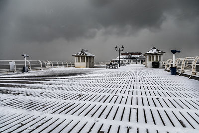 Cromer Pier on a snowy winter's day, Cromer, Norfolk
