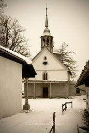 Chapelle sous la neige Megève Haute-Savoie 01/11