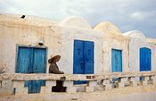 old fondouk or caravanserais, used to give shelter to merchants and pilgrims, Houmt Souq, Jerba, Tunisia
