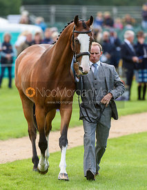 Michael Owen and BRADELEY LAW at the trot up, Land Rover Burghley Horse Trials 2018