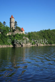 Zvikov Castle at the Orlik artifical lake on the Vltava River, Czech Republic