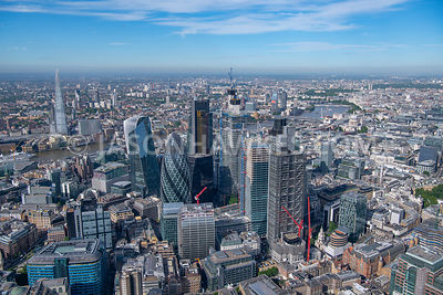 London, aerial view of the City of London