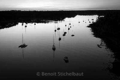 France, Finistère (29), Bénodet, la rivière l'Odet vue du pont de Cornouaille