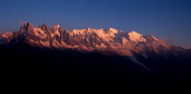 Sunset on the Mont Blanc Massif