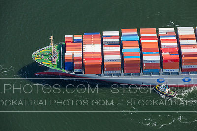 Container Ship and Tugboat