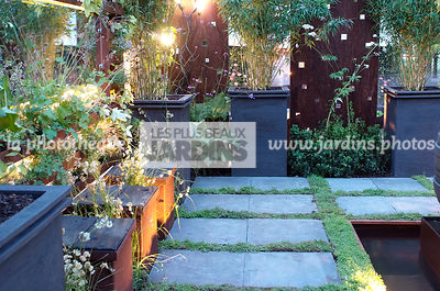 Eclairage de jardin. Paysagiste : Didier Danet, Paris