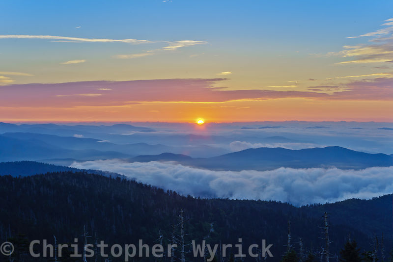 Incredible sunrise as seen from Clingman's Dome. This beautiful image makes for an outstanding large wall-hanger.