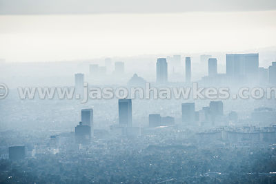 Aerial view of Los Angeles, California. USA