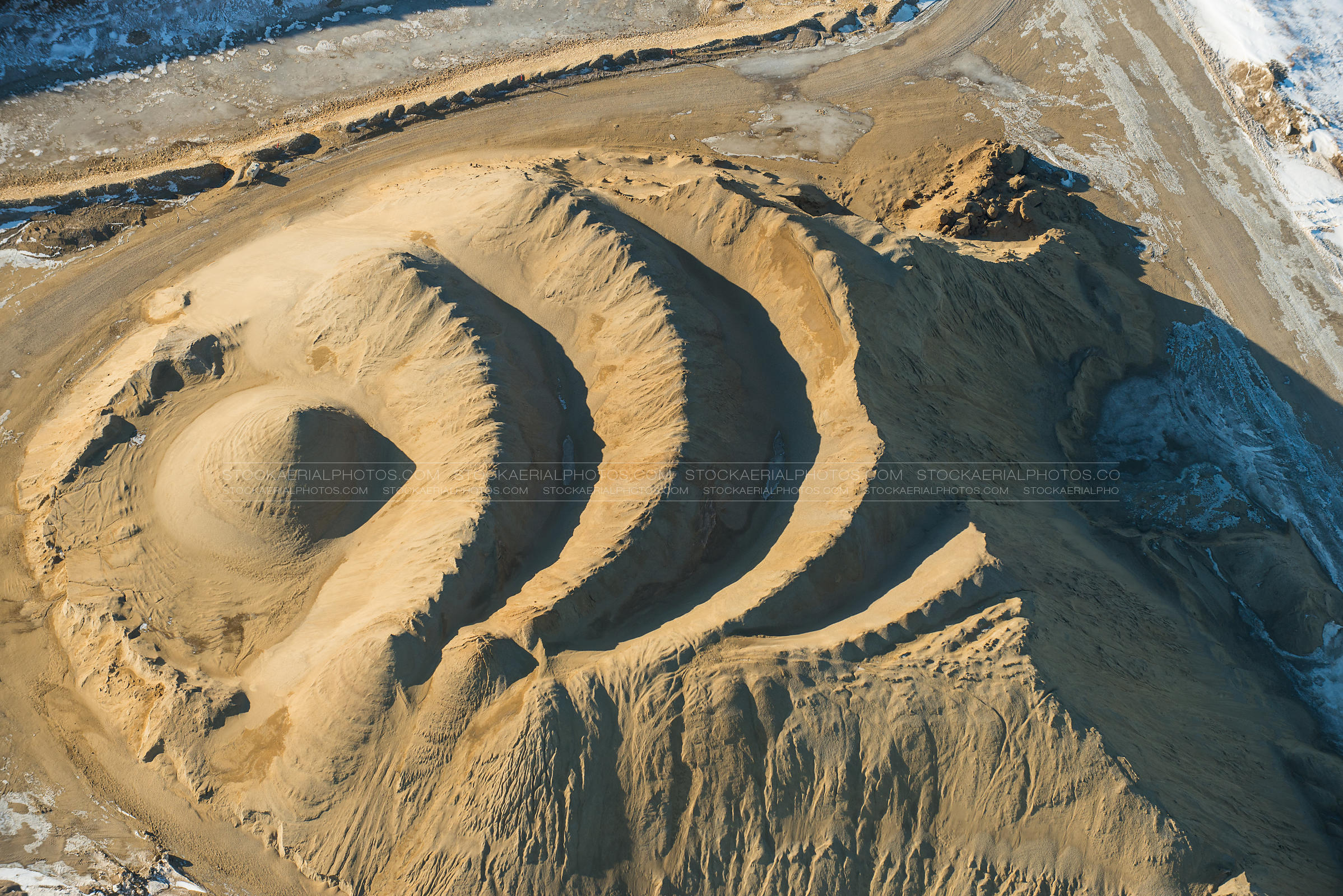 Aerial Photo Lafarge Aggregates Spy Hill Pit, Calgary