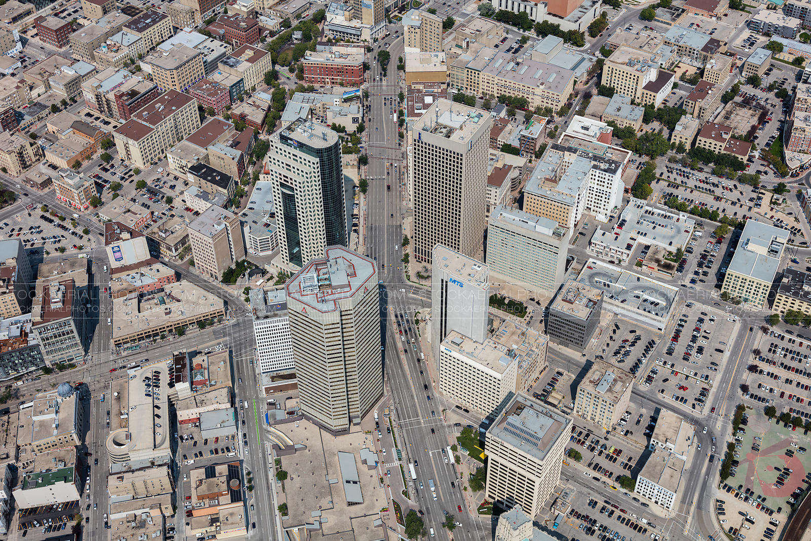 Aerial Photo Downtown Winnipeg