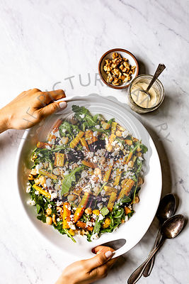 Roasted Carrot and Arugula Salad