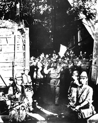 American troops surrender at Corregidor during WWII