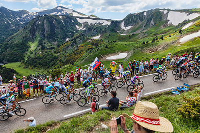 The Peloton in Pyrenees - Tour de France 2013