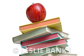 School Books and Apple