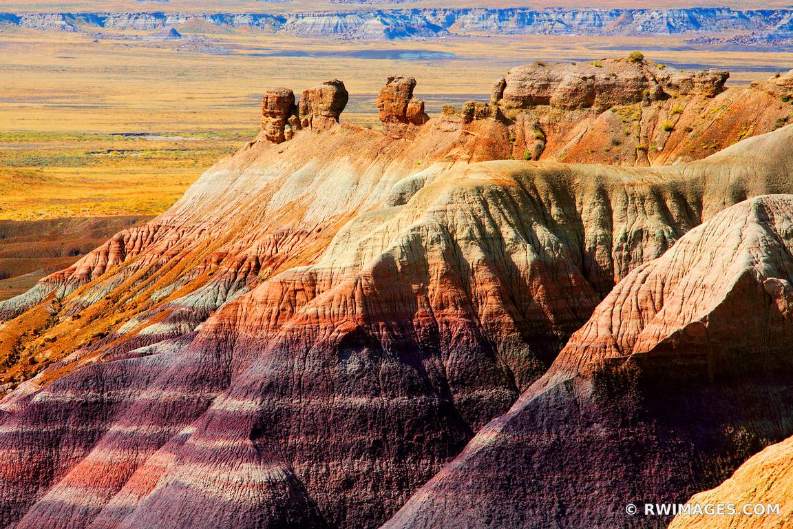 Framed Photo Print of PAINTED DESERT BADLANDS PETRIFIED FOREST NATIONAL