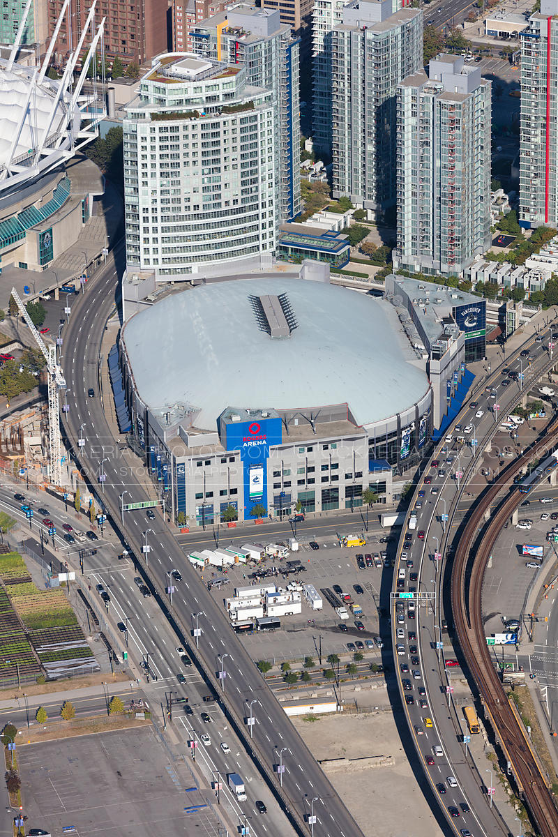 Aerial Photo Rogers Arena, Vancouver