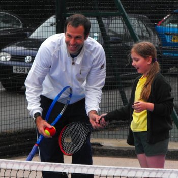Greg Rusedski at Bishops Park, Fulham