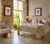 Juniper cast metal bed in white