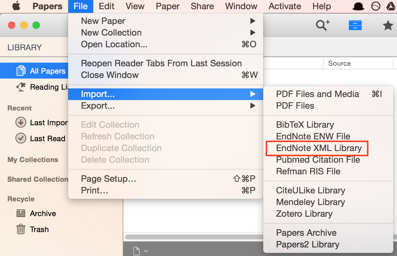 import ris file into endnote basic