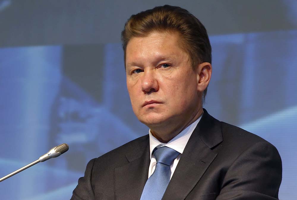 October 7, 2014. - Russia, Saint Petersburg. - 4th St. Petersburg International Gas Forum. In picture: Gazprom Chairman of the Board Aleksey Miller.