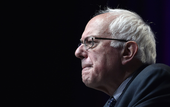 Democratic presidential candidate, Sen. Bernie Sanders, I-Vt. speaks at the National Association of Latino Elected and Appointed Officials, Friday, June 19, 2015, in Las Vegas. (AP Photo/David Becker)