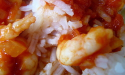 Snabb curry med räkor
