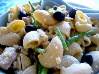 Pasta med tonfisk och gröna bönor