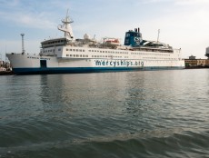 Credit photo: Debra Bell: AFM THE AFRICA MERCY IN THE PORT OF CONAKRY, GUINEA