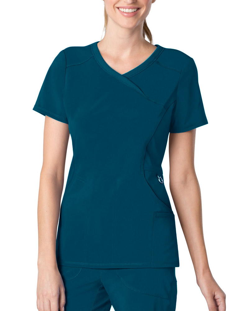 Cherokee ''Infinity' Mock Wrap Top w/ Antimicrobial' Scrub Top eBay