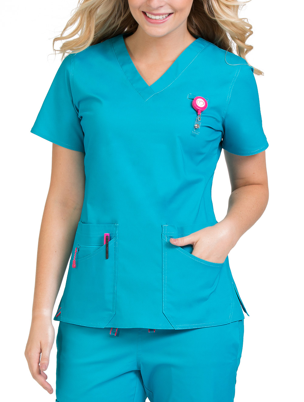 Peaches Life is Peachy 'Daisy Top' Scrub Top