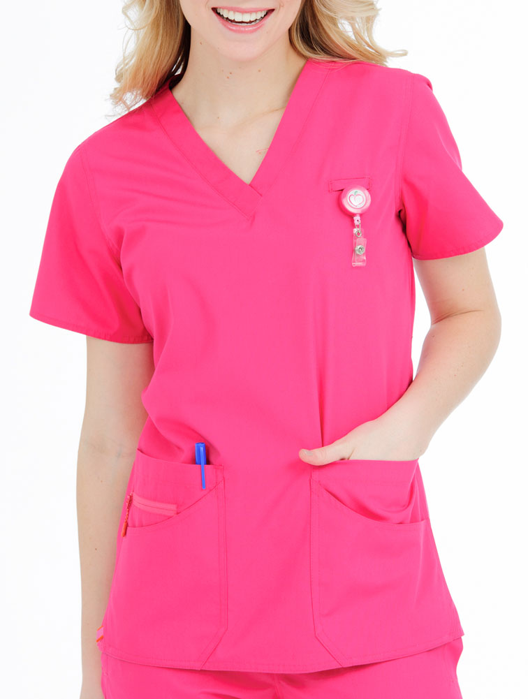 Peaches Life is Peachy 'Daisy Top' Scrub Top