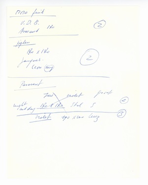 List of works: Orora Pink, Pijlen, Paravent, Violet