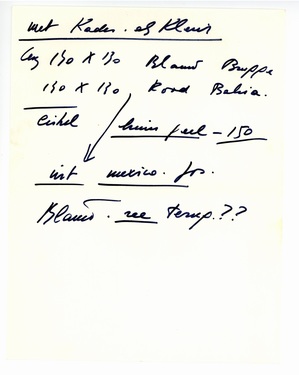 List of works: Kader / Kleur