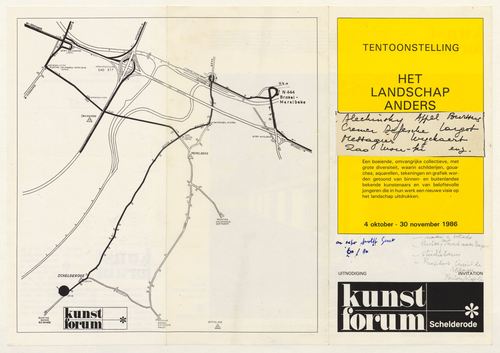 Flyer tentoonstelling 'Het landschap anders'