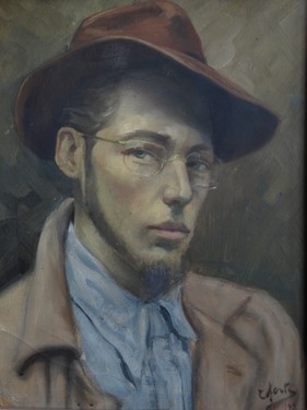 L'un - zelfportret met hoed