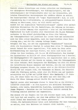 Solidarität der Mieter und warum (Mietersolidarität)