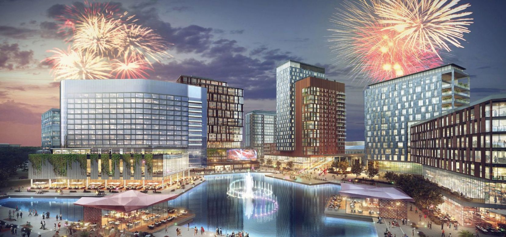 The Campus at Legacy West is a high-rise development surrounding the former J.C. Penney headquarters.