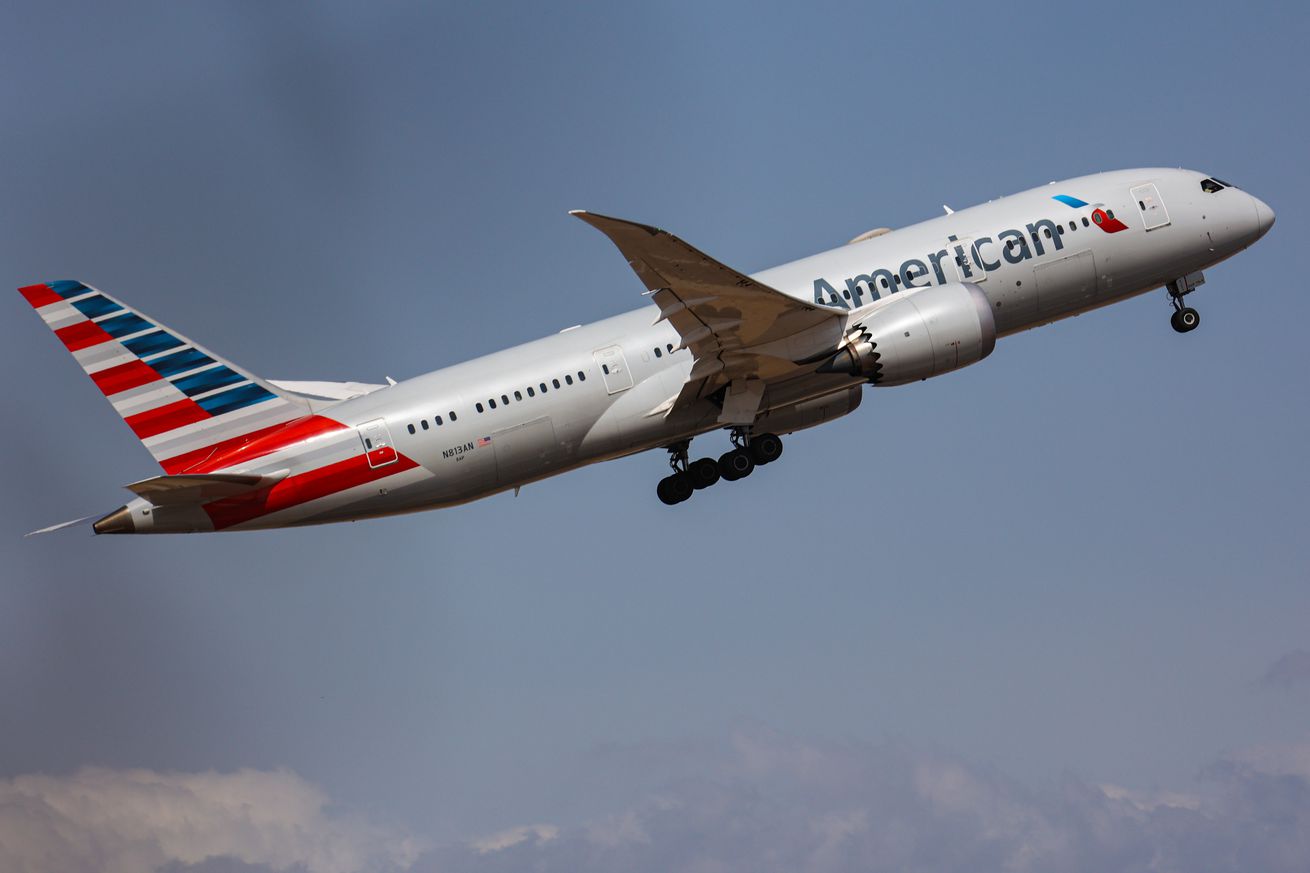 American Airlines Boeing 787 Dreamliner In Greece