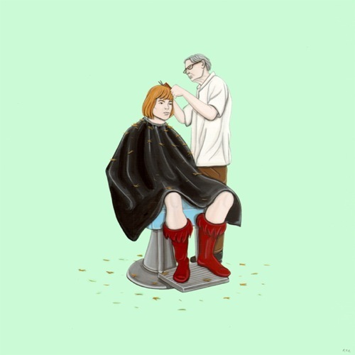 Kiersten Essenpreis "Trimming the Bowl Cut" Print 