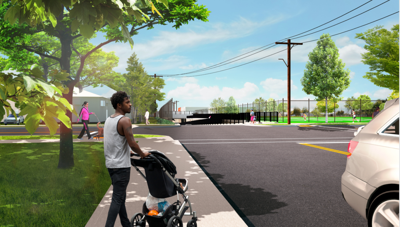 Urban Avenue Grade Crossing Elimination (rendering)