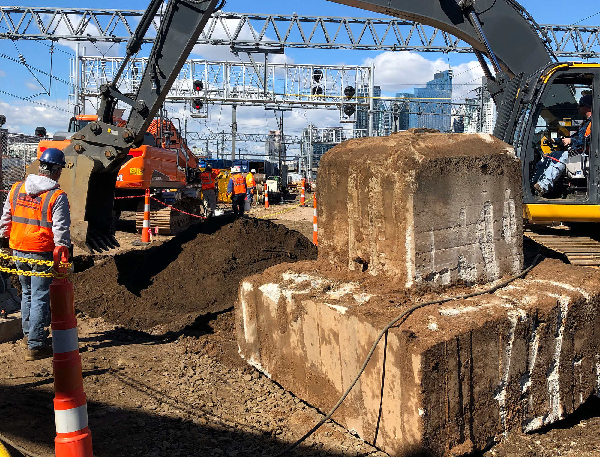 Removing an existing foundation from the BC approach structure footprint. 04-12-19
