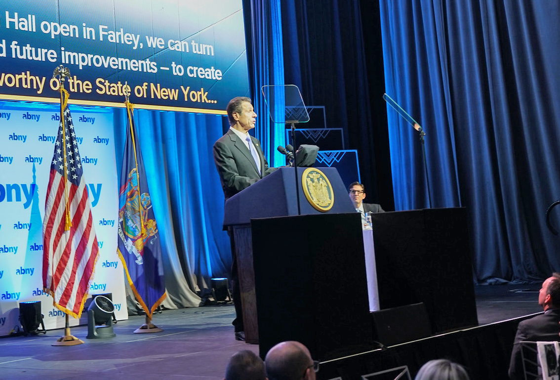 Governor Andrew Cuomo speaks at Association for a better New York luncheon.