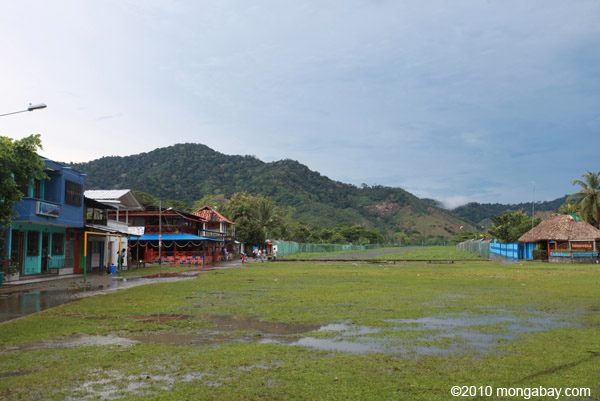 Football field and runway in Capurgana