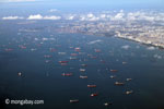 Tankers and ships waiting outside Singapore