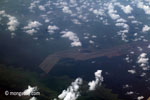 Aerial view of oil palm plantations on peatlands in Sumatra [java_0019]